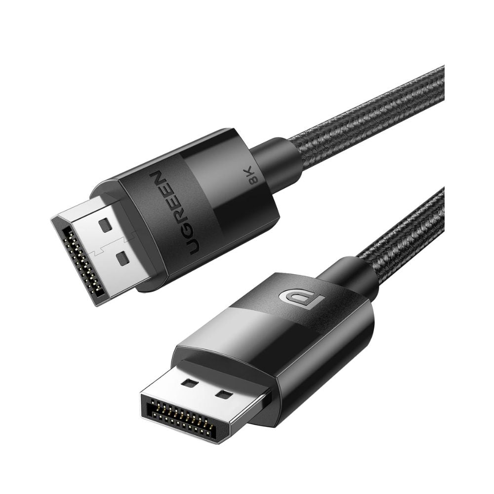Ugreen 80390 DP 1.4 Male to Male Plastic Case Braided Cable 1m Ugreen 80390 DP 1.4 Male to Male Plastic Case Braided Cable 1m